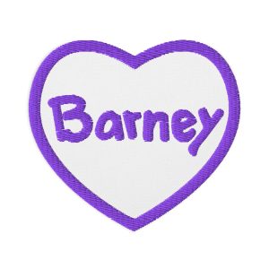 Barney Embroidered Heart Patch
