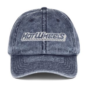 Hot Wheels Checked Logo Blue Denim Dad Hat